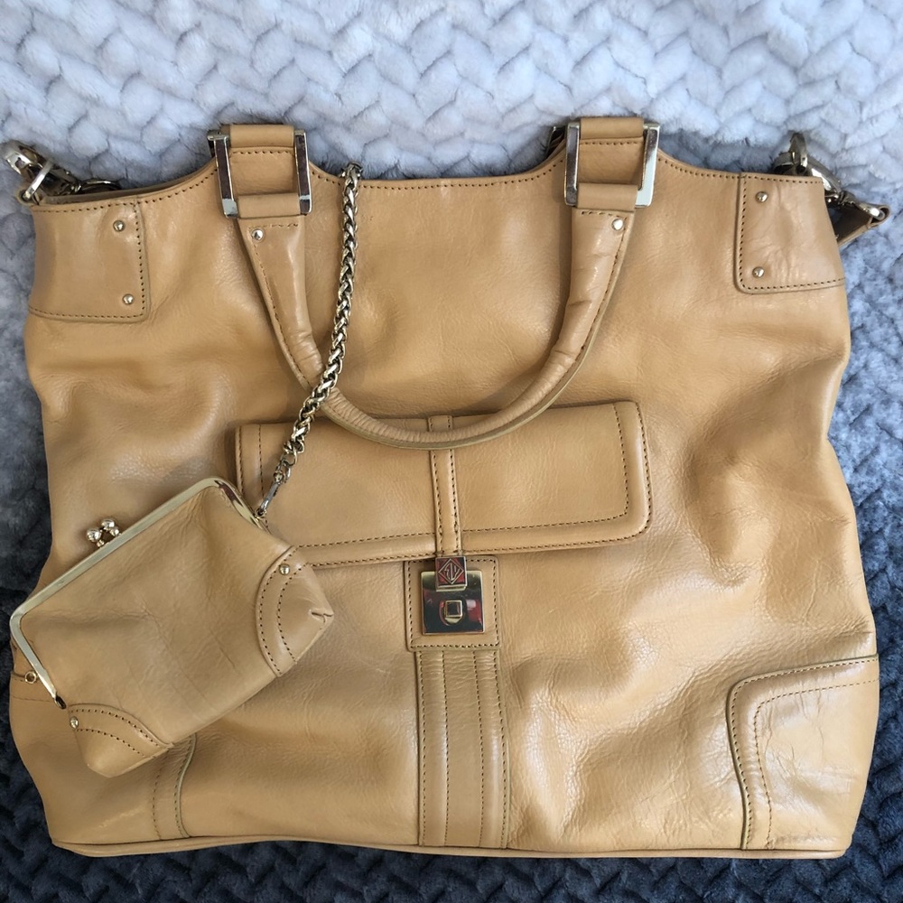 Leather eileen west handbag
